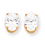Picture of 14k 9x7mm Oval Cubic Zirconia earring