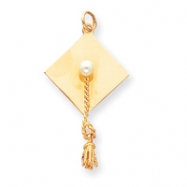 Picture of 14k Graduation Cap with Cultured Pearl Charm