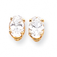 Picture of 14k 7x5mm Oval Cubic Zirconia earring