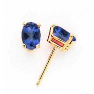 Picture of 14k 6x4mm Oval Sapphire earring