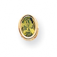 Picture of 14k 7x5mm Oval Peridot bezel pendant