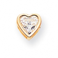 Picture of 14k 6mm Heart Cubic Zirconia bezel pendant