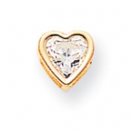Picture of 14k 6mm Heart Cubic Zirconia bezel pendant