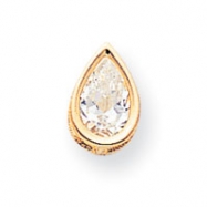 Picture of 14k 9x6mm Pear Cubic Zirconia bezel pendant
