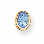 Picture of 14k 7x5mm Oval Blue Topaz bezel pendant