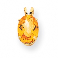 Picture of 14k 9x7mm Oval Citrine pendant