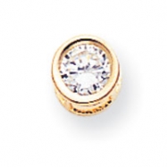 Picture of 14k 5mm Cubic Zirconia bezel pendant