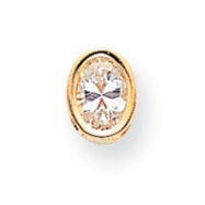 Picture of 14k 7x5mm Oval Cubic Zirconia bezel pendant