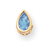 Picture of 14k 8x5mm Pear Blue Topaz bezel pendant