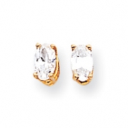 Picture of 14k 5x3mm Oval Cubic Zirconia earring