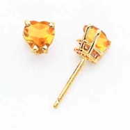 Picture of 14k 5mm Heart Citrine earring