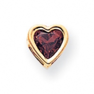 Picture of 14k 6mm Heart Garnet bezel pendant