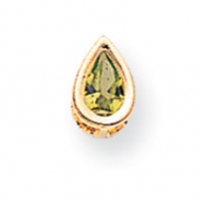 Picture of 14k 6x4mm Pear Peridot bezel pendant