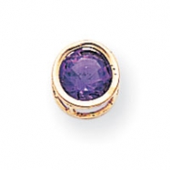 Picture of 14k 6mm Amethyst bezel pendant