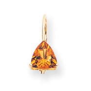 Picture of 14k 7mm Trillion Citrine leverback earring