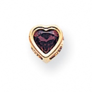 Picture of 14k 5mm Heart Garnet bezel pendant