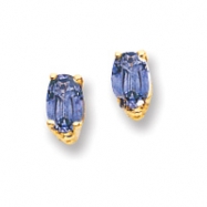 Picture of 14k 5x3mm Oval Tanzanite earring