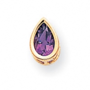 Picture of 14k 8x5mm Pear Amethyst bezel pendant