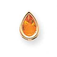 Picture of 14k 9x6mm Pear Citrine bezel pendant