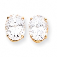 Picture of 14k 10x8mm Oval Cubic Zirconia earring