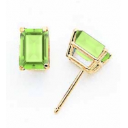 Picture of 14k 7x5mm Emerald Cut Peridot earring