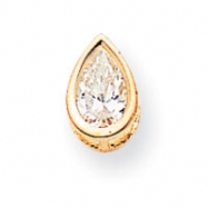 Picture of 14k 8x5mm Pear Cubic Zirconia bezel pendant