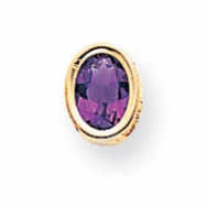 Picture of 14k 7x5mm Oval Amethyst bezel pendant
