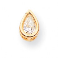 Picture of 14k 6x4mm Pear Cubic Zirconia bezel pendant