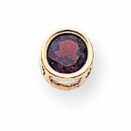 Picture of 14k 6mm Garnet bezel pendant