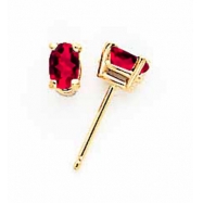 Picture of 14k 5x3mm Oval Ruby earring