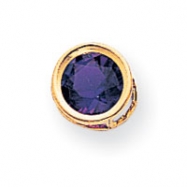 Picture of 14k 7mm Amethyst bezel pendant