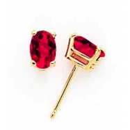 Picture of 14k 6x4mm Oval Ruby earring