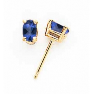 Picture of 14k 5x3mm Oval Sapphire earring