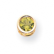 Picture of 14k 5mm Peridot bezel pendant