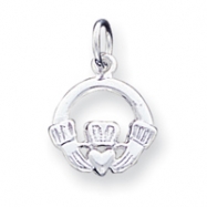 Picture of 14k White Gold Claddagh Charm