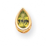 Picture of 14k 8x5mm Pear Peridot bezel pendant