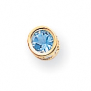 Picture of 14k 5mm Blue Topaz bezel pendant