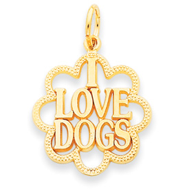 Picture of 14k I Love Dogs Charm