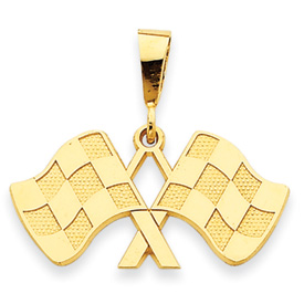 Picture of 14k Racing Flags Pendant