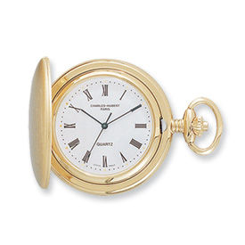 Picture of Charles Hubert 14k Gold-plated White Dial Black Pocket Watch