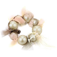 Picture of Adia Kibur "Adia by Adia Kibur" Pearl Wrap Chiffon Lace Bracelet