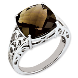 Picture of Sterling Silver Smokey Quartz Ring