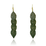 Picture of Gold-tone Dangle Enameled Long Earrings