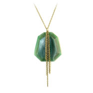 Picture of Copper-Tone Green Stone Necklace