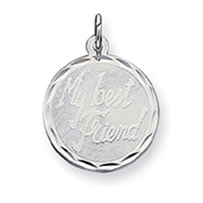 Picture of Sterling Silver My Best Friend Disc Charm