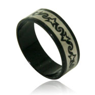 Picture of Stainless Steel Black Star  Band