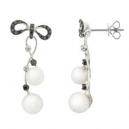 Picture of Freshwater Pearl Diamond Earrings