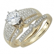 Picture of Yellow Gold Diamond Bridal Set Ring