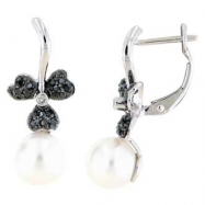 Picture of Freshwater Pearl Diamond Earrings