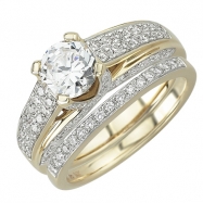 Picture of Yellow Gold White Diamonds Bridal
